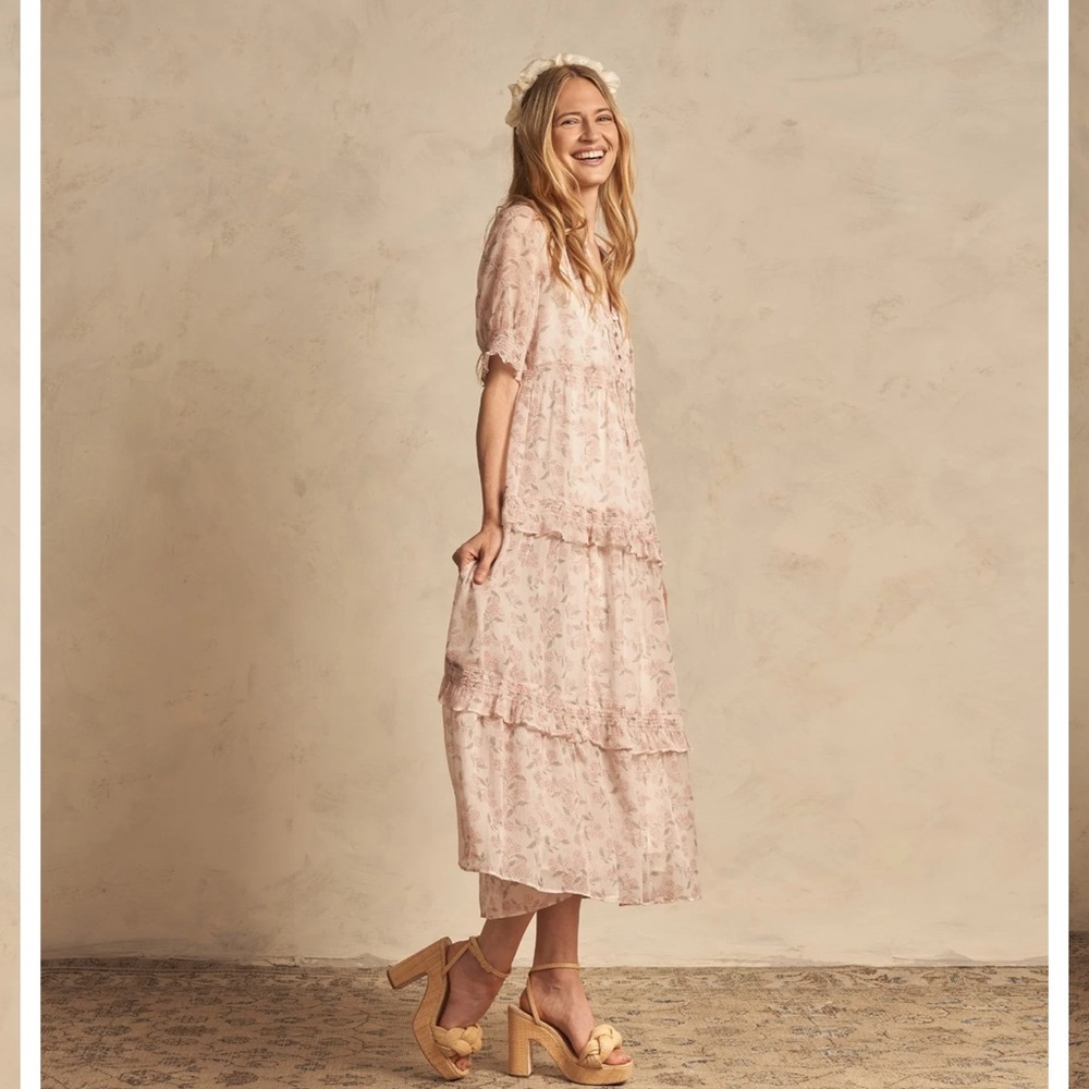 Elegant Pink Midi Dress - Picture 4 of 6